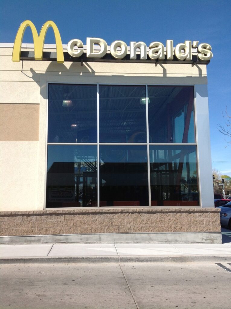 A McDonald’s building